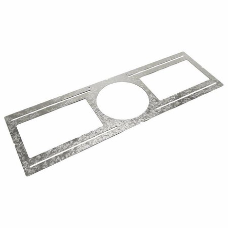 BRAINCEREBRO 6.22 in. Mounting Plate - Silver, 20PK BR2742889